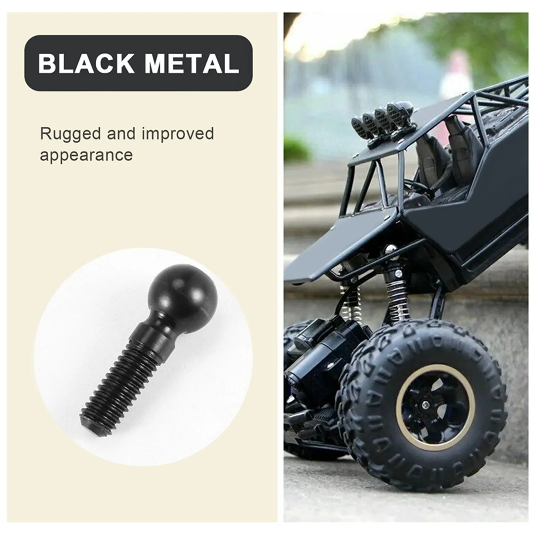 4 peças parafuso de cabeça esférica 8x22mm ea1068 para jlb racing cheetah 1/10 acessórios de peças de carro rc sem escova