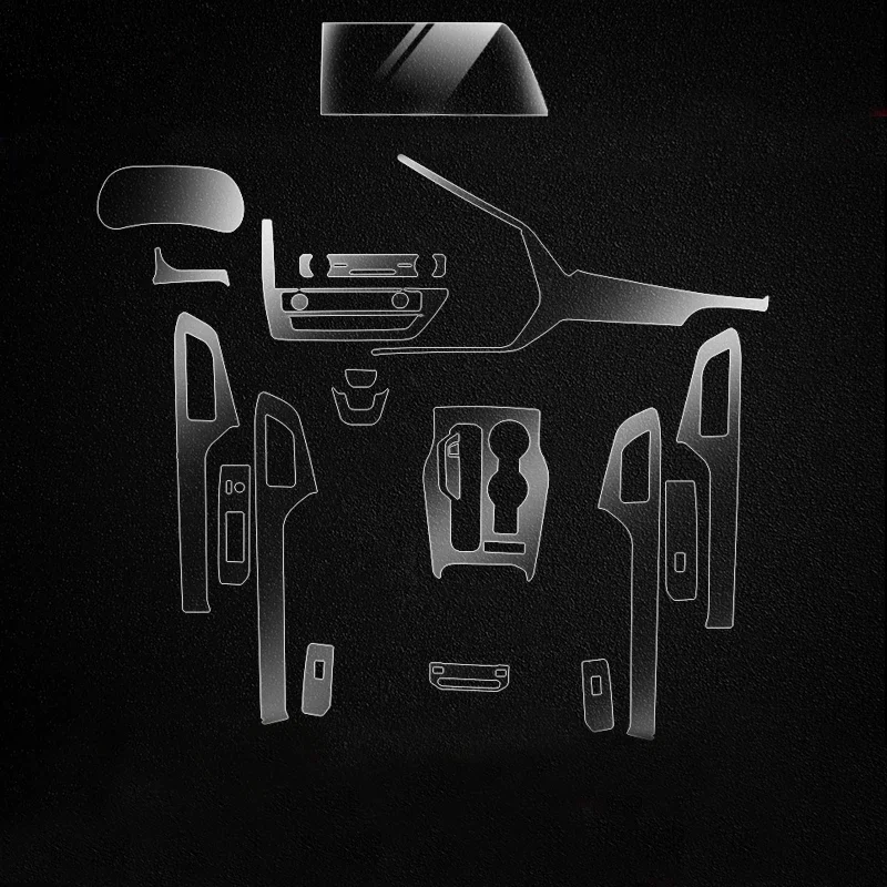 

For Toyota Highlander 2022-2023 TPU Transparent Protective Film Car Interior Sticker Gear Navigator Door Panel Car Accessories