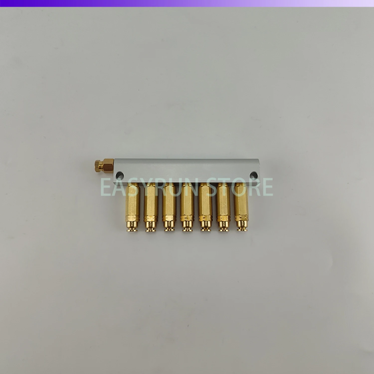 7 Way Aluminum/Brass In 6MM Out 4MM Lube Oil Piston Distributor Value Manifold Block for centralized lubrication