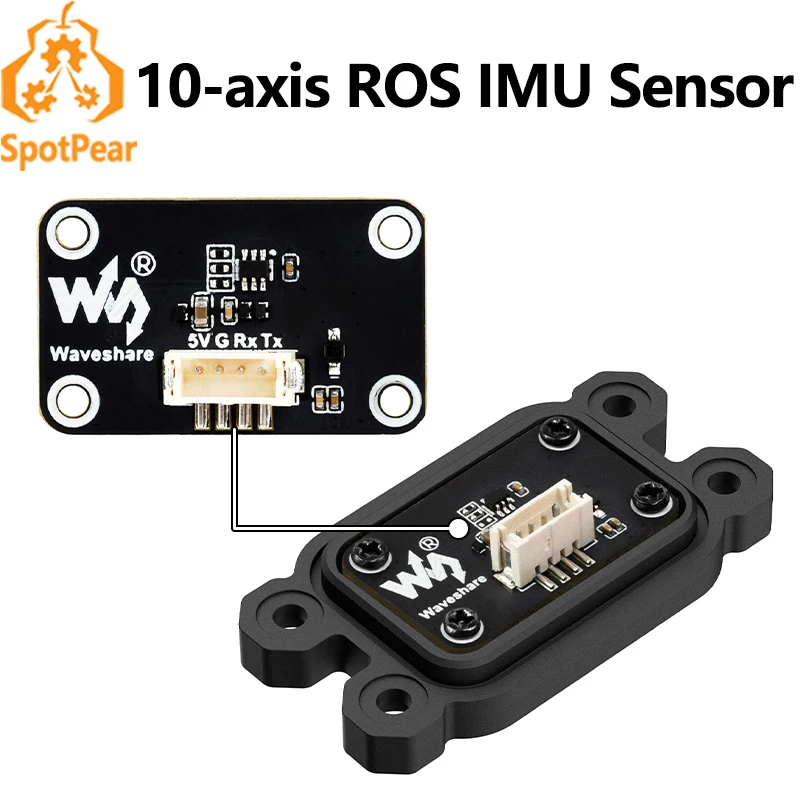 10-Axis DOF ROS IMU (A) Sensor UART ARM 32 DSP Processor BLE 5.3 Bluetooth / Accelerometer / Gyroscope / Magnetometer