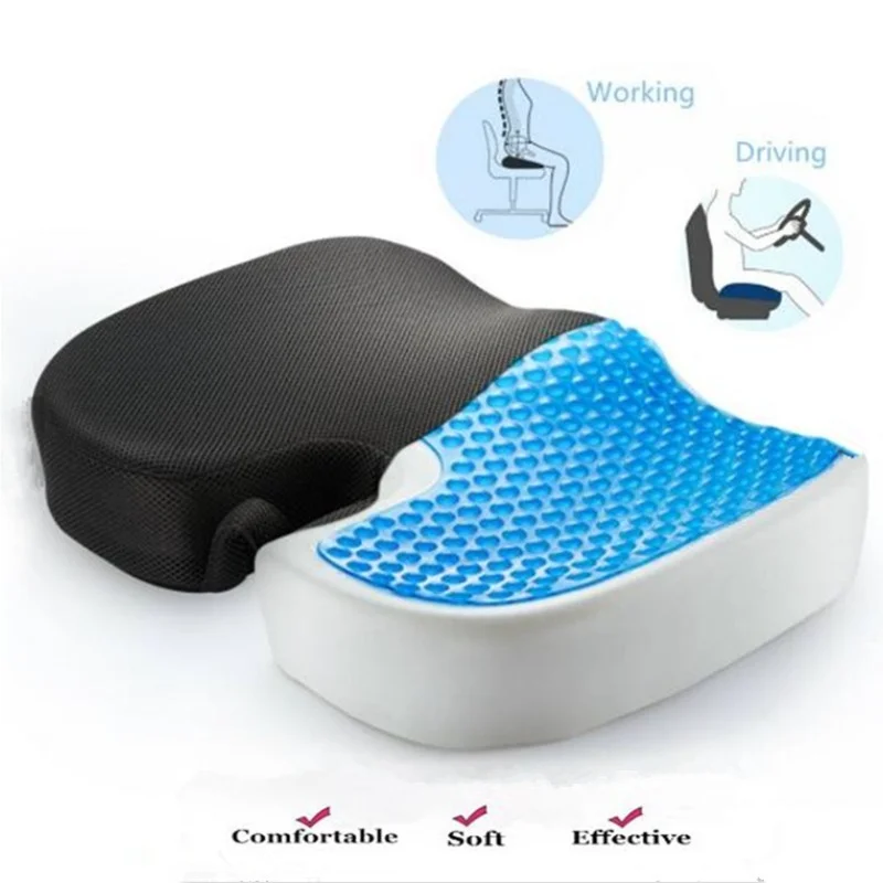 Gel Orthopedic Memory Cushion Foam U Coccyx Travel Seat Massage Car Office Chair Protect Healthy Sitting Breathable Pillows