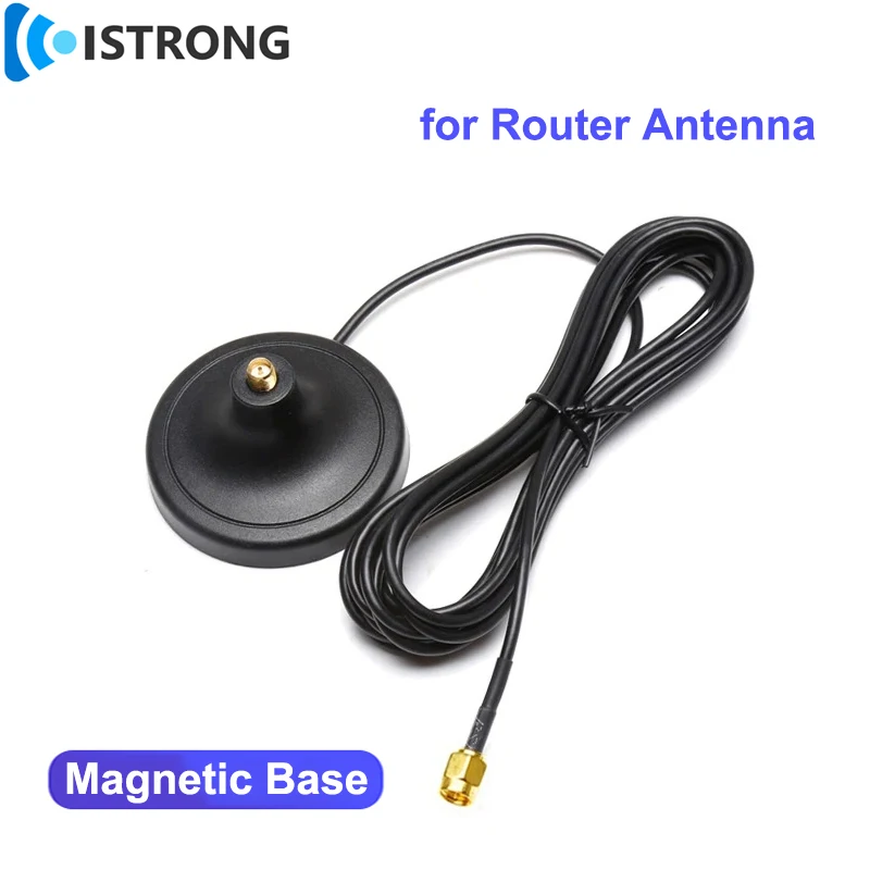 Router 2G/3G/4G/5G Karta sieciowa Antena Podstawa magnetyczna z przedłużaczem 3m RG174 Złącze SMA Długość Konfigurowalna