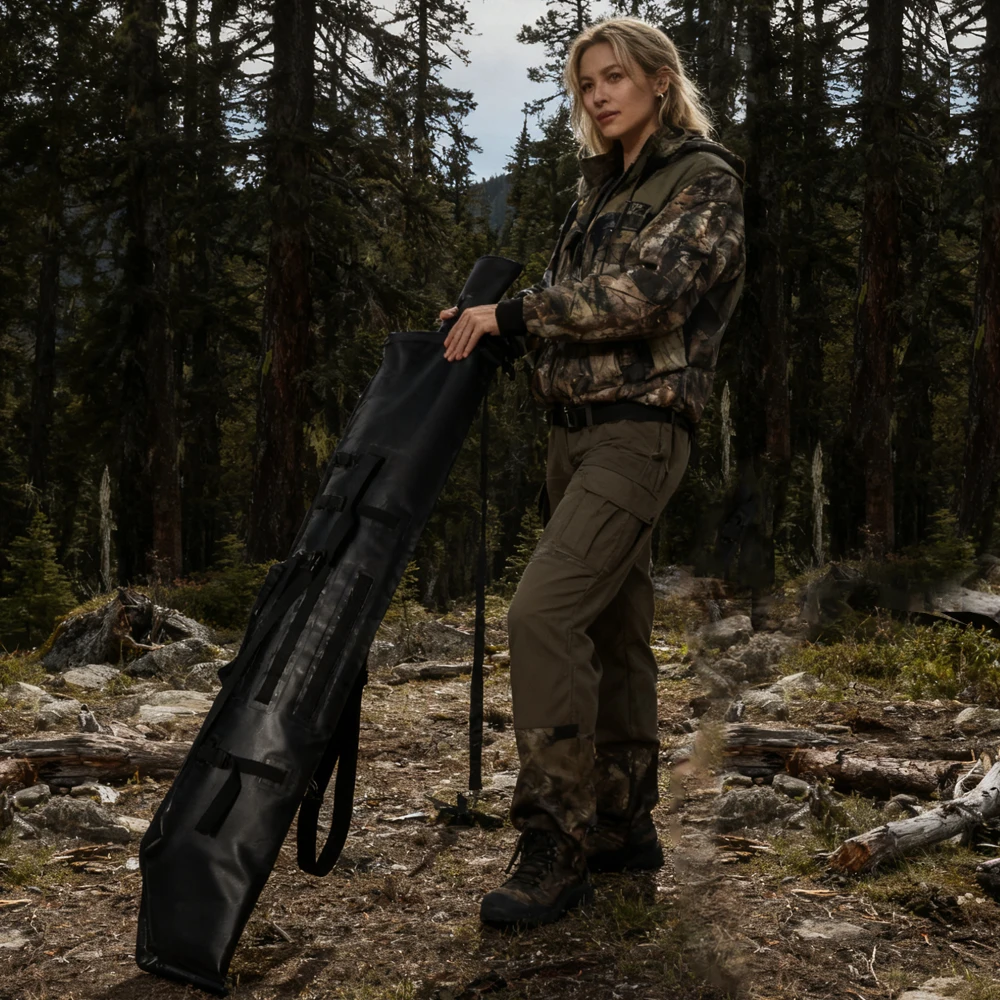 

Чехол для ружья большой вместимости 58 x 12 дюймов – водонепроницаемый чехол из мягкого ПВХ с регулируемым ремнем и системой Molle