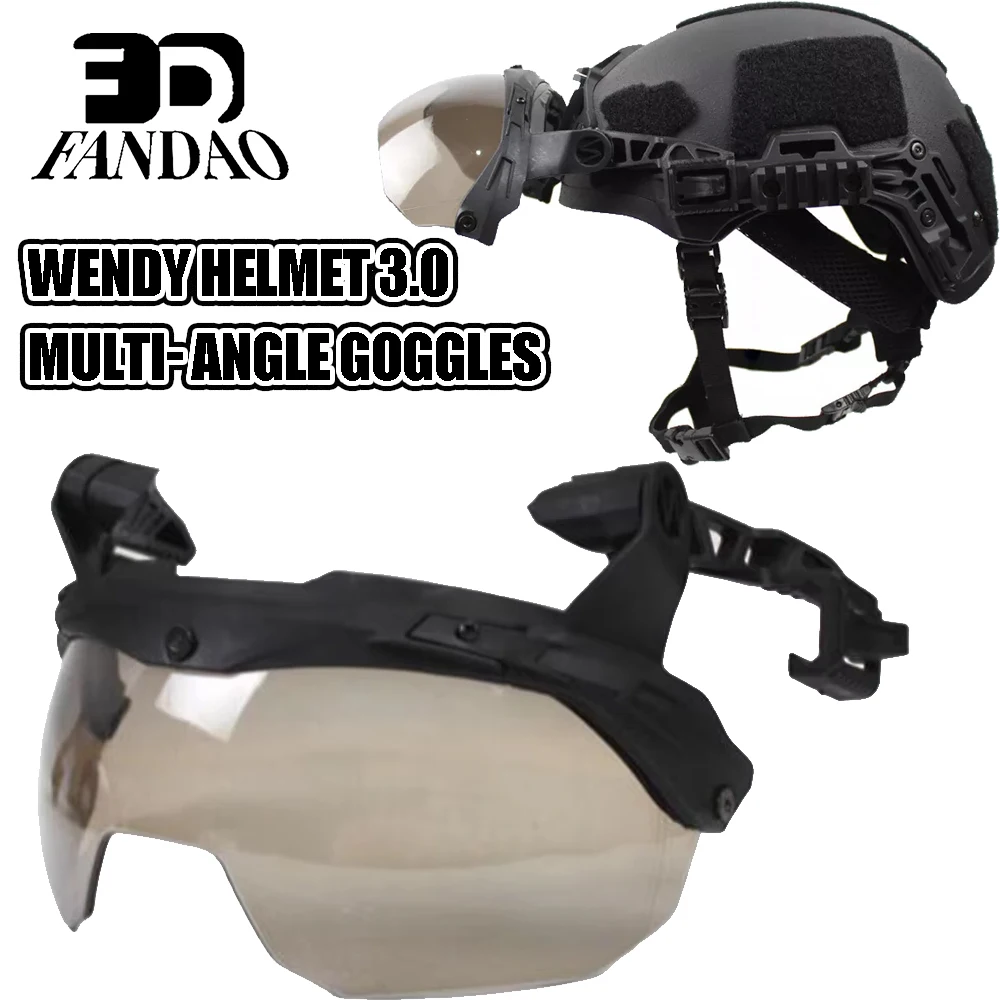 

Tactical Wendy Helmet 3.0 Compatible Multi- Angle Goggles Outdoor Paintball Shooting Face Protection Gear for CQB Hunting