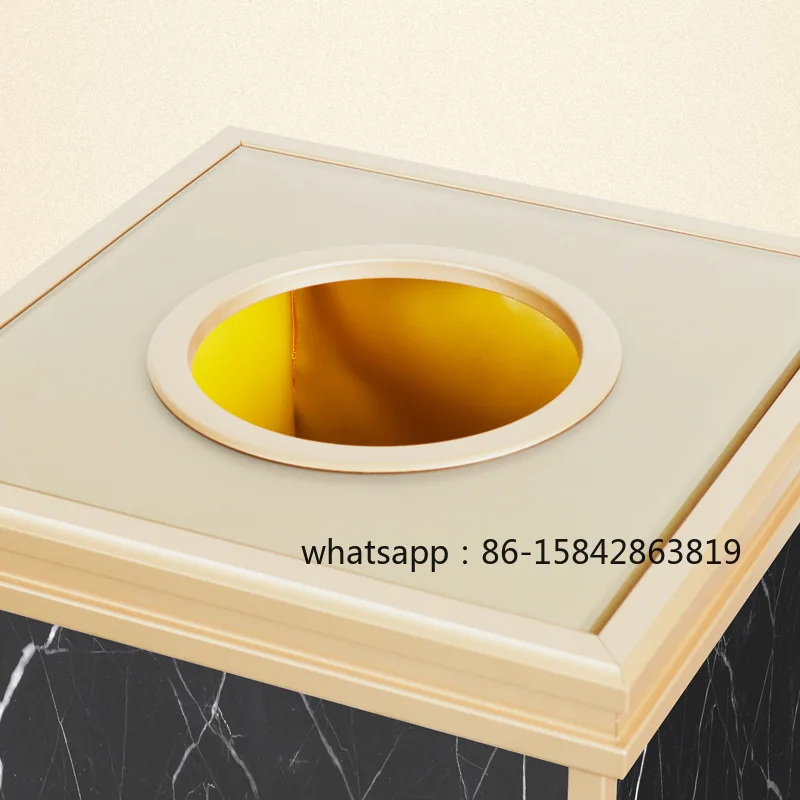 Marble Peel Office Building Trash Hotel Lobby Storage Can Creative Large Trash Can
