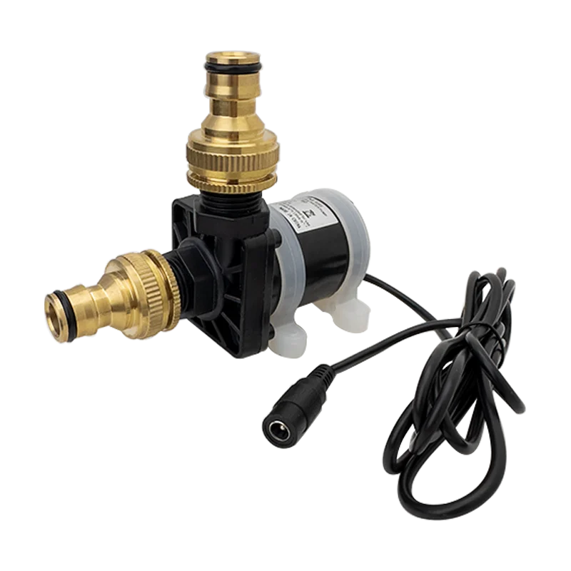 DC12V 24V Silent Brushless Motor IP68 Submersible Water Heater Shower Booster Pump Can Be Equipped with EU Adapter Brass Joint