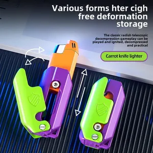 ولاعة قابلة للنفخ قابلة للتمدد مقاومة للرياح ، سكين بطاطس ذات قيمة جمالية عالية ، مادة معدنية متينة ، آمنة أفضل 8 ولاعات مبيعات رخيصة - رقم 5