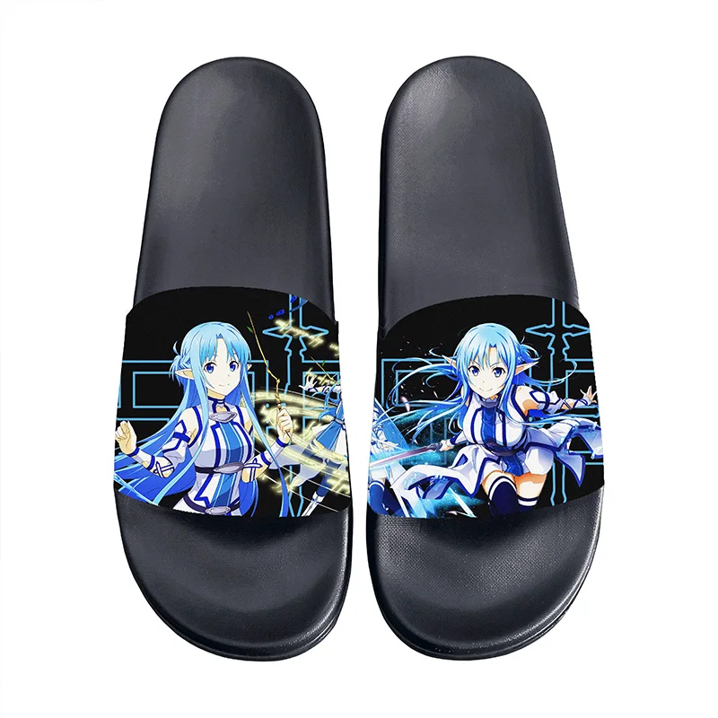 Sword Art Online Cosplay Slippers Kirito Asuna Eugeo Asuna Schoenen Zomer Zacht Rubber Strand Water Sandalen voor Jongens Meisjes thuisschoen