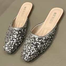 French Soft Sole Super Soft Matching Skirt Versatile Single Shoes for Casual Wear Cool Slippers Half Slippers for Women