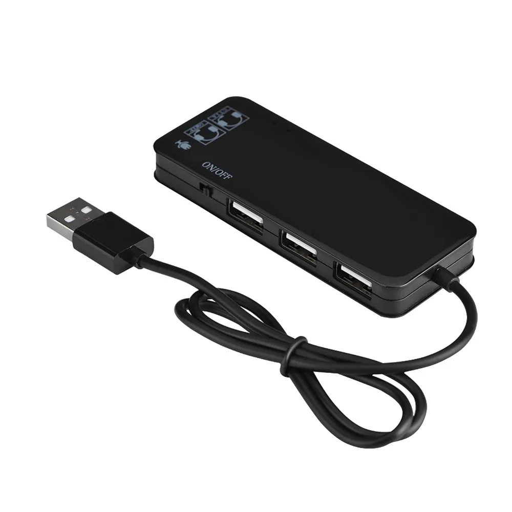 Portable 3-Port USB 2.0 USB 2.0 Hub 7.1CH Plug and Play USB 2.0 Splitter Multi Port Splitter Small Devices