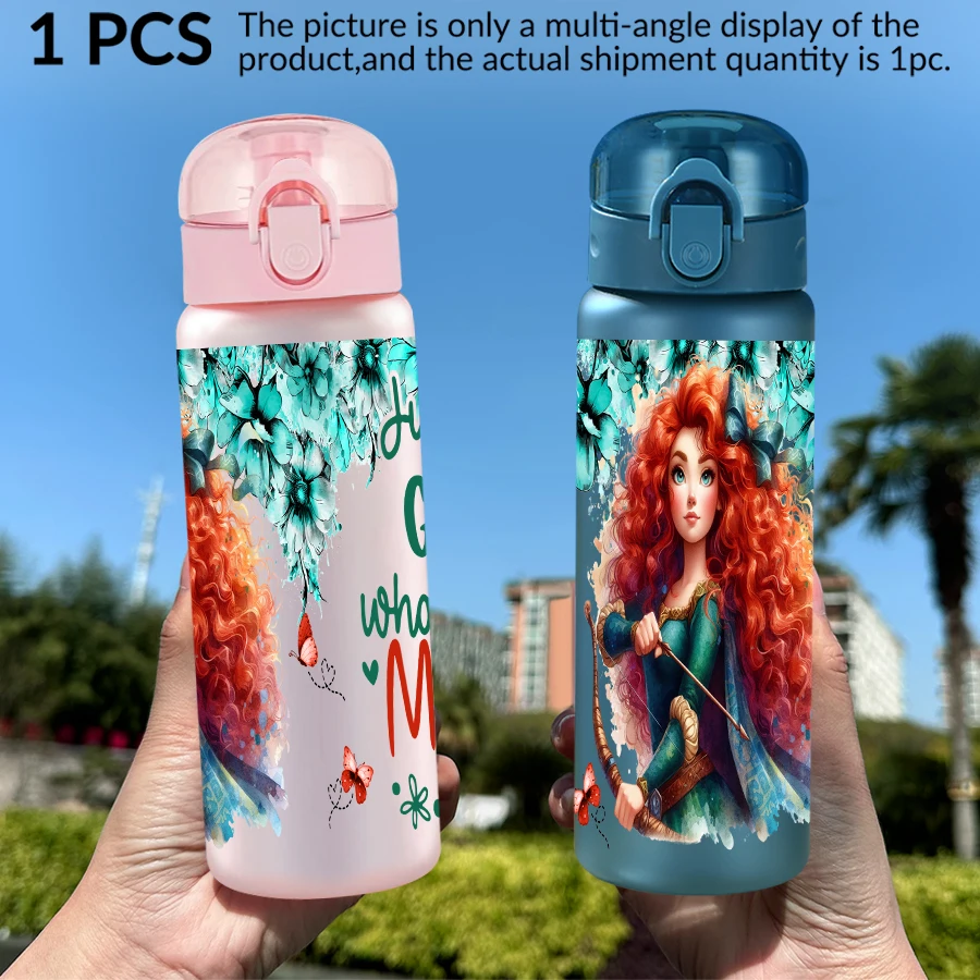 ขวดน้ำพลาสติกลายดอกไม้ดิสนีย์ บราเวอร์ ขนาด 26 ออนซ์ สำหรับเล่นกีฬากลางแจ้ง ของขวัญวันเกิด/งานเลี้ยงฉลองกลับบ้าน