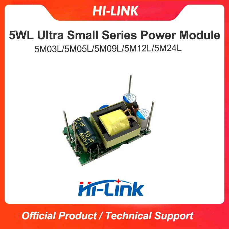 Hi-Link New HLK-5MxxL 220V/110V to 5V 1A 5W AC DC Switching Isolated Power Supply Module Step Down Compatible with 5M05L