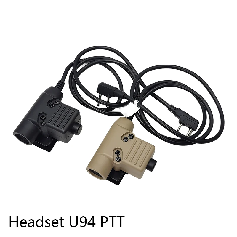 Military U94 PTT Baofeng Tacical Headset PTT for Earmor Comtact Headphone Hunting Headset U94PTT Fit Kenwood Motorola Plug