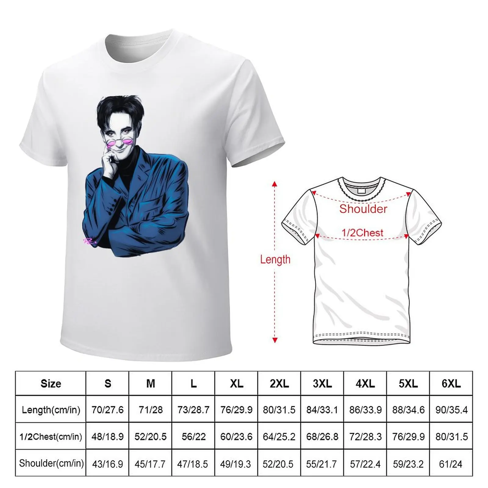 k.d. Lang - An illustration by Paul Cemmick T-Shirt shirts graphic tees hippie clothes blanks oversized Men's t shirts