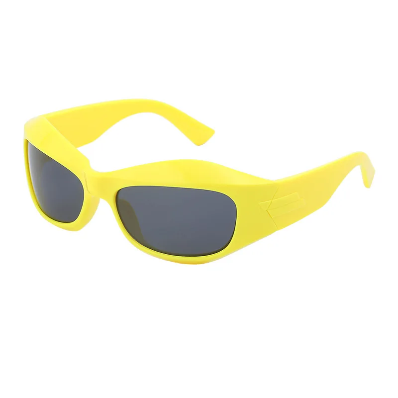 54687 große Rahmen Punk Y2K Sonnenbrille für Frauen Luxus Marke Steampunk Hip Hop Sonnenbrille Männer Vintage Oval Fahren Pilot shades