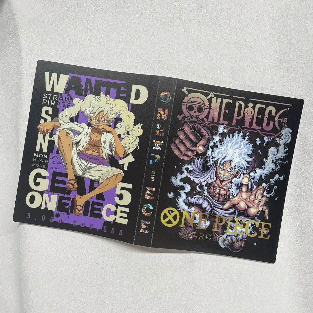 ألبوم بطاقات قابل للجمع من Diy Anime Opcg Nika Luffy مكون من 4 مقصورات يمكن أن يحمل 240 بطاقة قابلة للجمع وغطاء لمس غير لامع يجمع الهدايا #2
