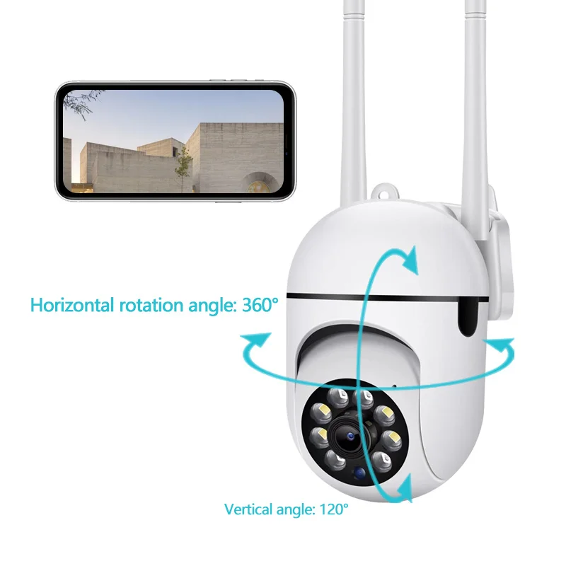 2MP 1080P V380pro APP Full Color Wireless  PTZ IP Camera AI Humanoid Motion Detection Home Security CCTV Baby Monitor