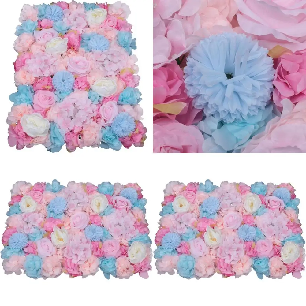 3D Silk Rose Wall Panels for Lower Wall Background, 60x40cm, Ideal for Weddings, Parties & Photography