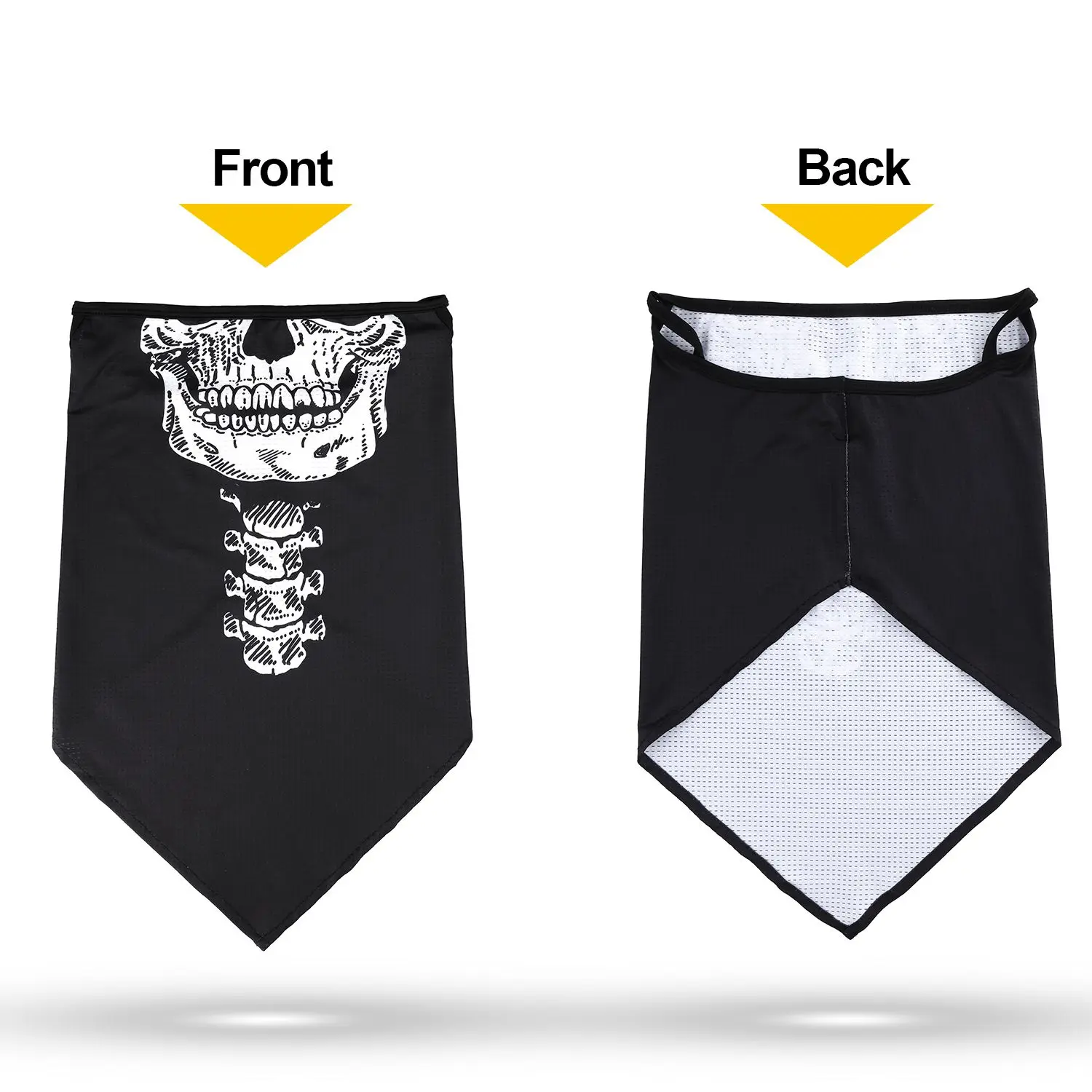 Men Summer Skull Bandana Hanging Ear Triangle Face Mask Cycling Hunting Hike Fishing Ski Sports Outdoor Neck Warmer Scarf Women