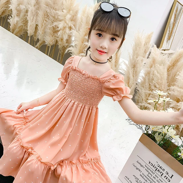 Vestido de princesa de gasa para ninas ropa para ninos dulce y encantador vestidos de cintura