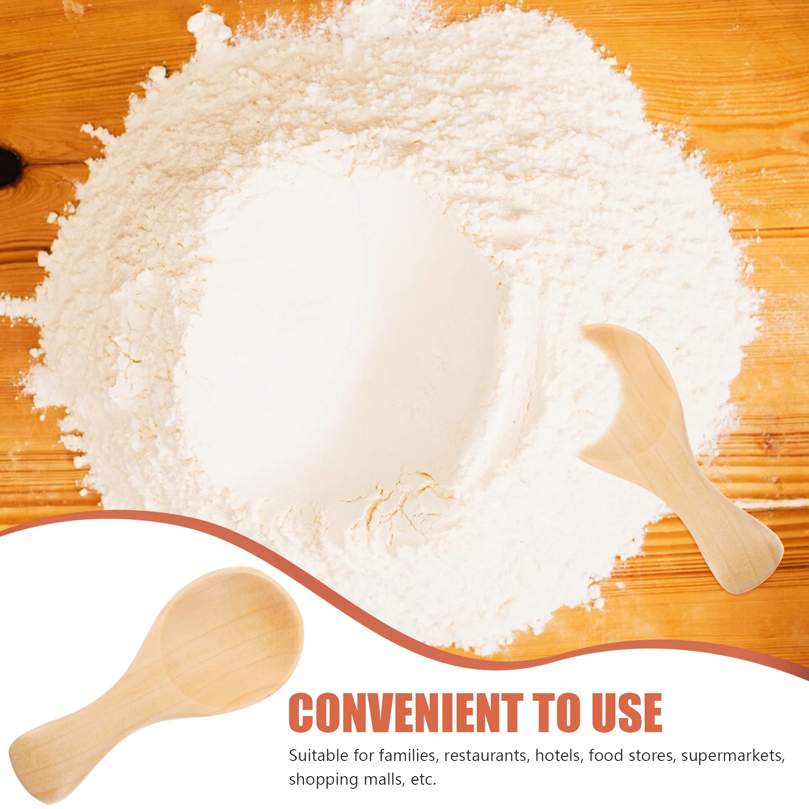 

Compact Short Handle Wooden Spoon Milk Powder Scoop Mini Wooden Scoop Reusable Salt Sugar Spice Spoon Kitchen Supplies for Home