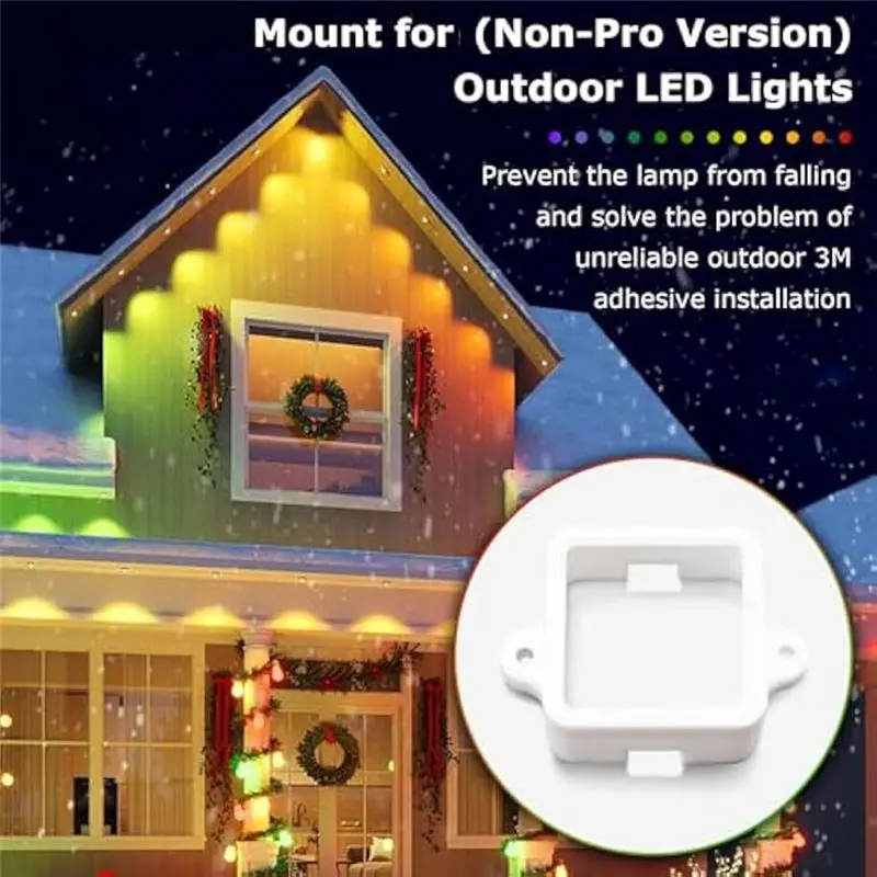 RABIT AS59~ 72Pcs Light Clips For Govee Outdoor Lights,Mounting Brackets For Govee(Non-Pro Version H705)Outdoor LED Lights Exten