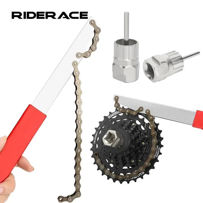 Bike Flywheel Removal Tool Kit With Cassette Wrench 12 Teeth MTB Cassette Sprocket Removal Wrench  Portable Bicycle Repair Tools