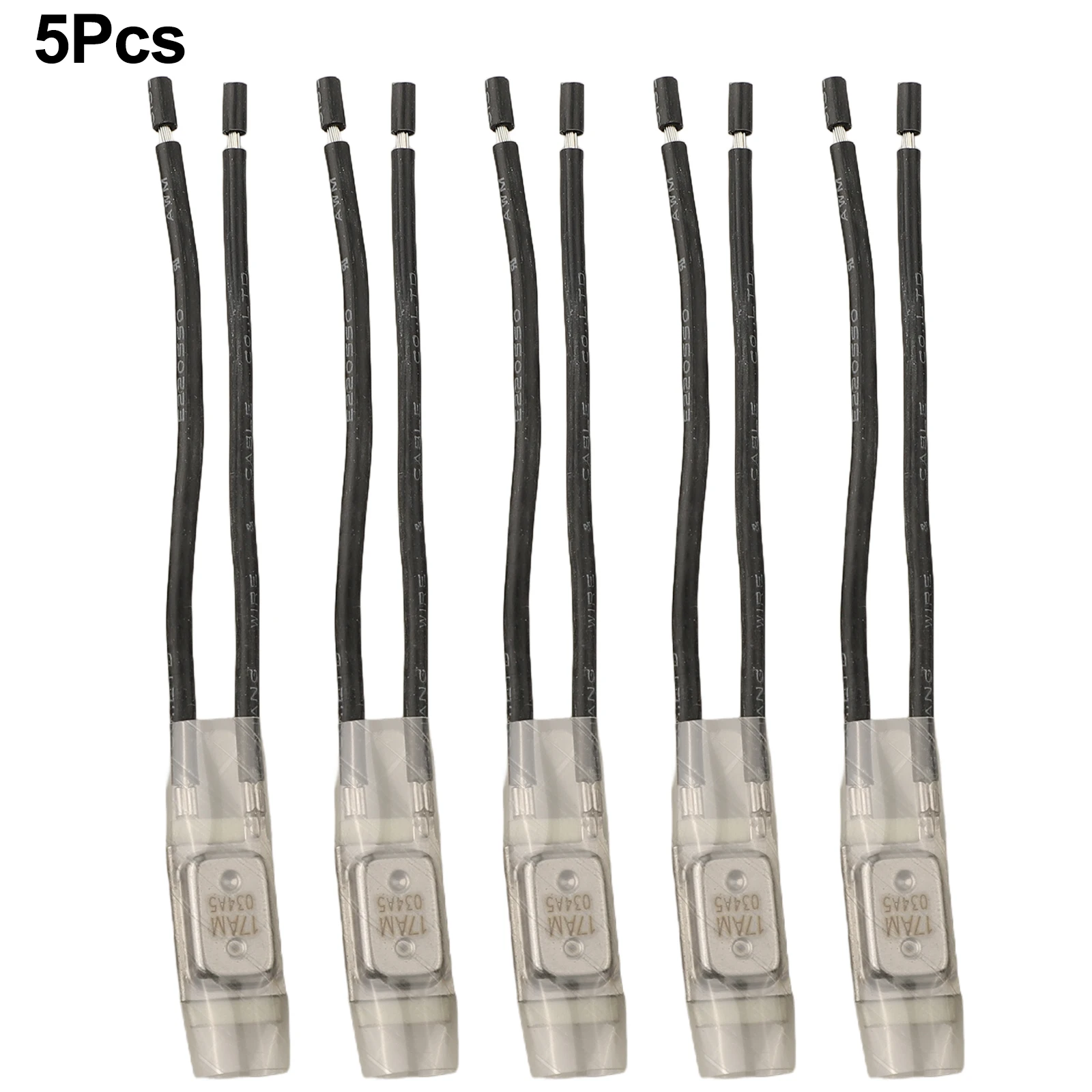 5pc 17AM Motor Thermal Protector Normally Closed Temperature Controller Thermal =BimetallicStrip Jump Type Auto Reset Thermostat