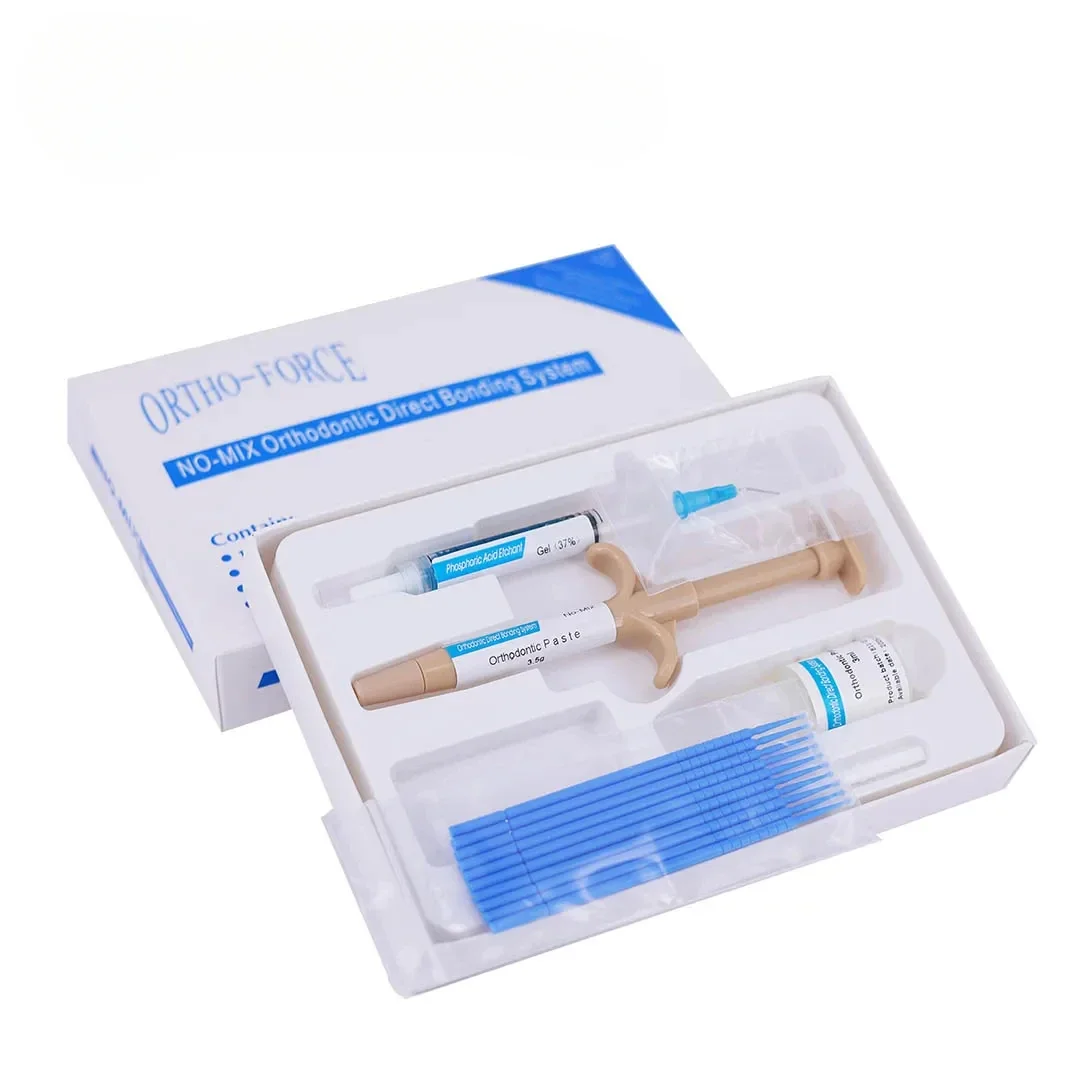 

Dentals Orthodontic Self-cure Adhesive Full Kit Adhesive Bondable Glue Bonding Brackets Buccal Tube Braces Direct Bonding System