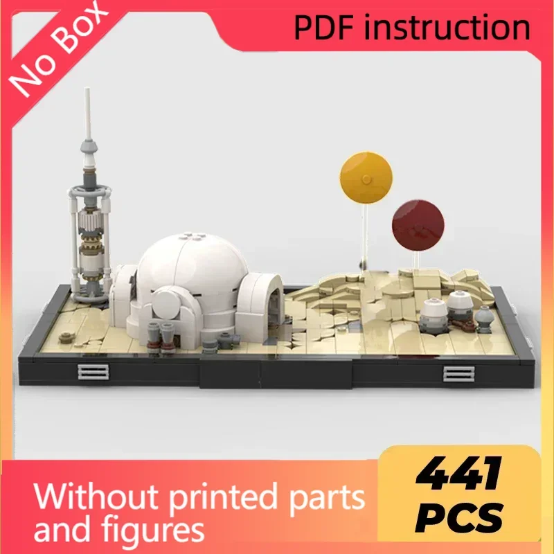 

ChristmasStar Movie Model Moc Building Bricks Binary Sunset Desert Diorama Technology Modular Blocks Gift Toy DIY Sets Assembly