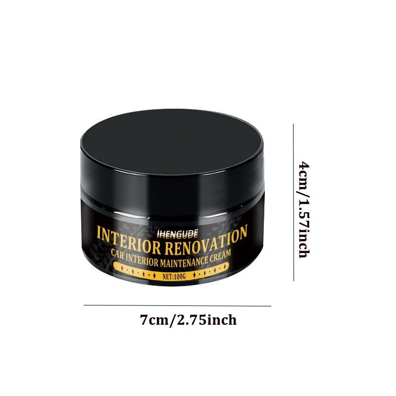 1 ชิ้น 120g รถตกแต่งภายใน WAX-ชิ้นส่วนพลาสติก Update,ภายใน Glitter WAX,ป้องกันยาง, รถสีดําสีเหลืองซ่อมและ NANO Crystal Layer-ได้อย่างมีประสิทธิภาพลบรอยขีดข่วน,ซ่อมสูตร,ภายในป้องกัน |     พื้นผิวเรียบ |     ชั้นนาโนคริสตัล