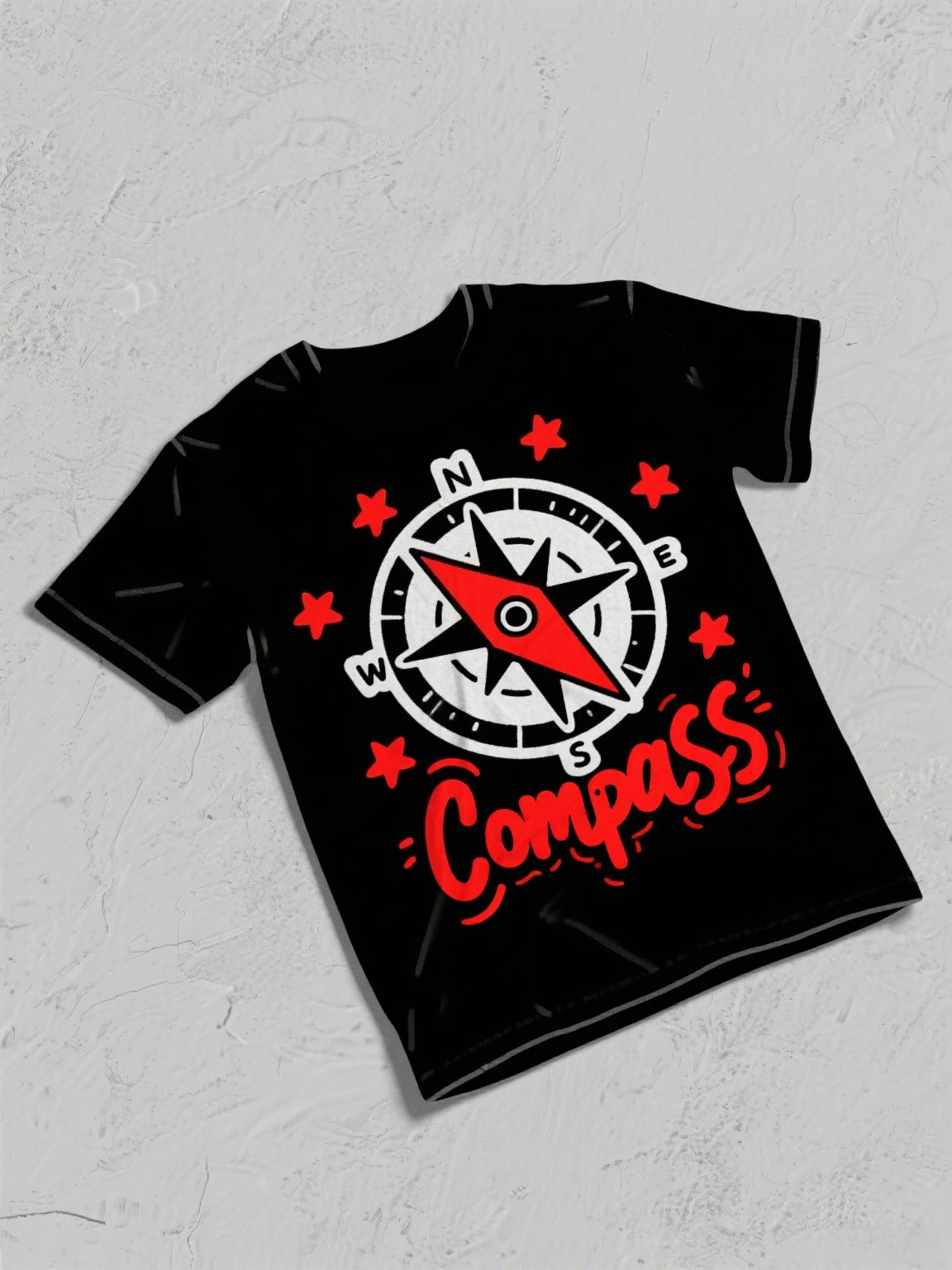 

Готическая футболка Harajuku: Compass Art — уникальная темная — модная футболка для странщиков, свободная и универсальная удобная футболка большого размера