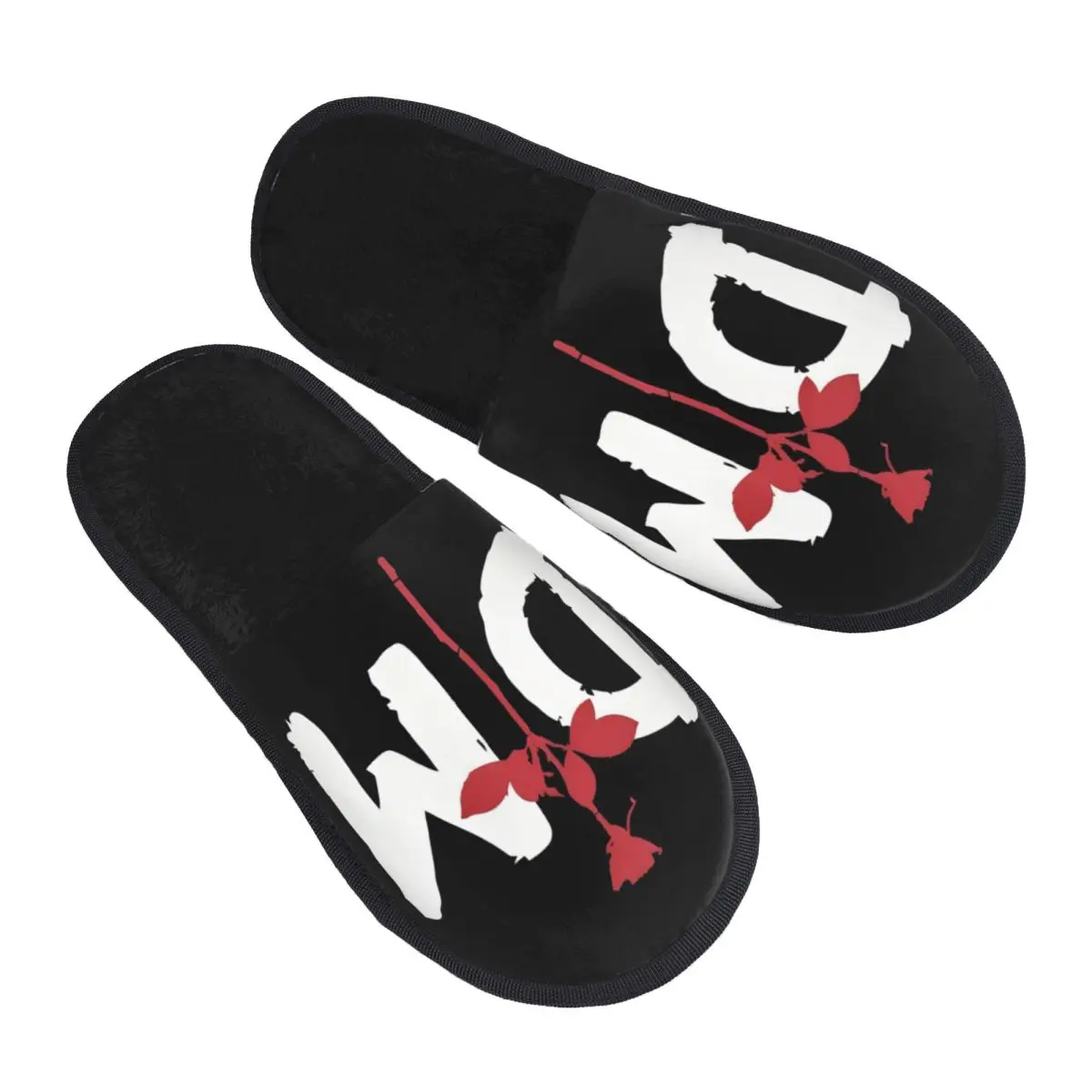 Custom Depeche Mode House Slippers Women Soft Memory Foam Rock Band Slip On Bedroom Slipper Shoes