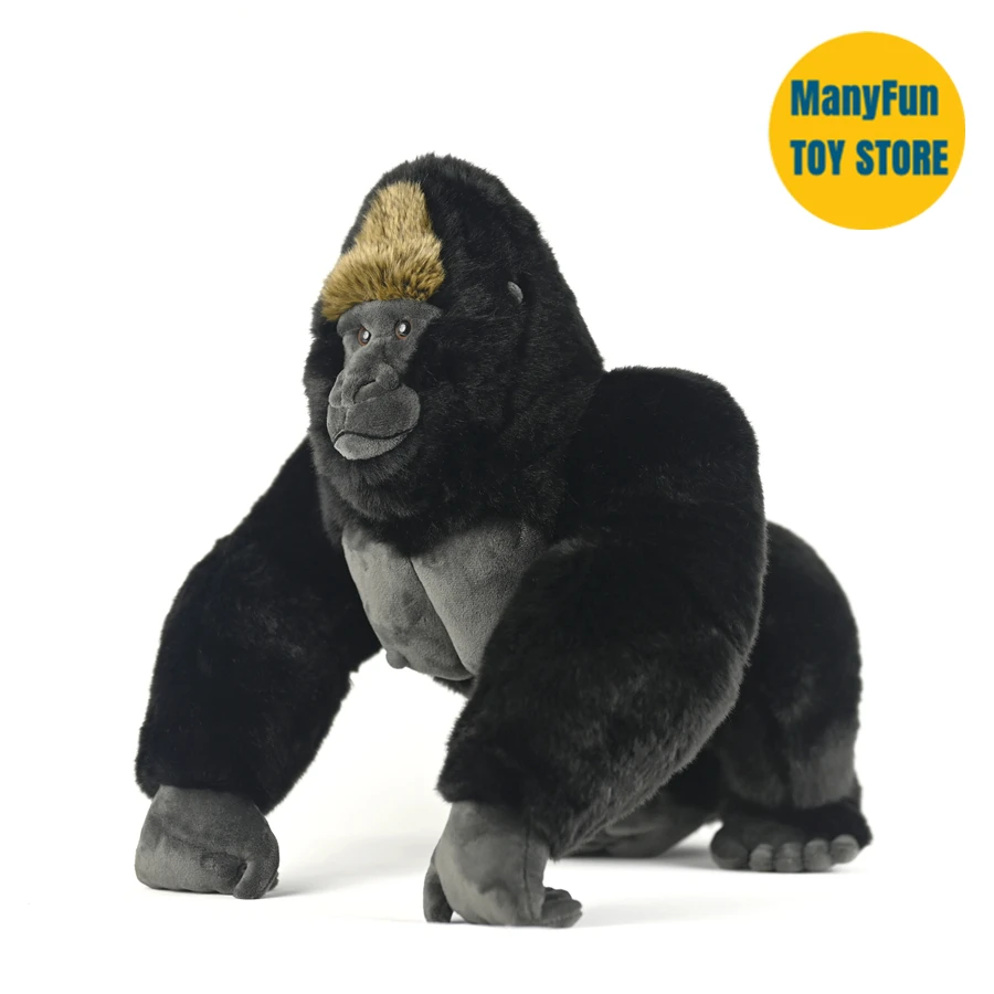 Silverback Gorilla High Fidelity Cute Ape Plushie Silverback Gorilla peluche bambola realistica simulazione animali di peluche giocattolo Kid