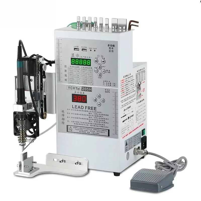 wire welding machine semi-automatic aviation plug switch light strip circuit board light bead soldering iron head pedal