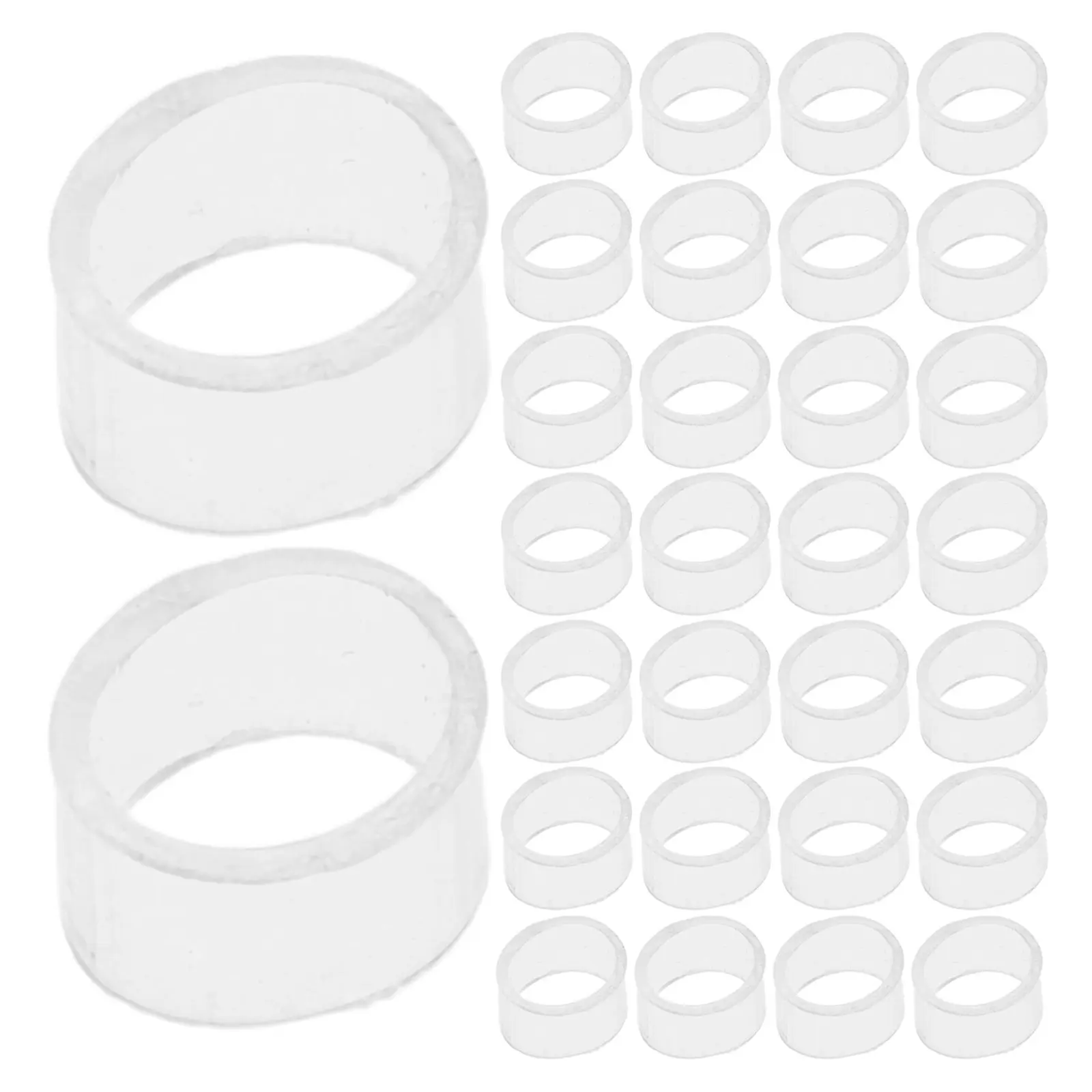 300Pcs Ceramic Tweezer Protective Sleeve 0.2 Inch Silicone Lab Tweezer Tip Locking Ring for Laboratory Electronic Repair