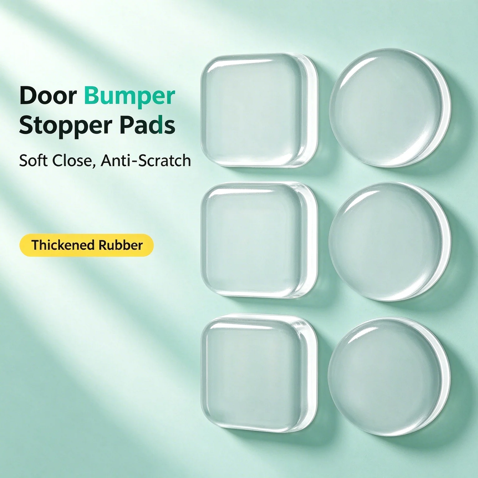 Door Knob Wall Shield Clear Silicone Mute Muffler Bumper Pad Self‑Adhesive Anti‑Collision Handle Protector Home Improvement