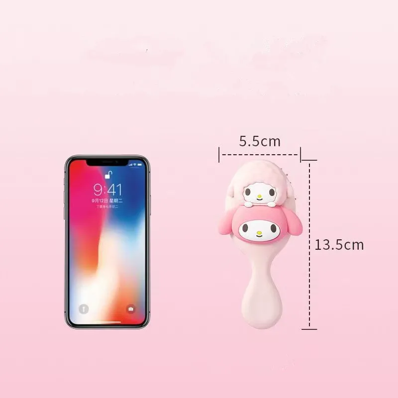 أنيمي سانريو كورومي Pochacco سينامورول بلدي ميلودي ثلاثية الأبعاد تدليك وسادة هوائية مشط المحمولة ولطيف مكافحة ساكنة مشط صغير فتاة الهدايا