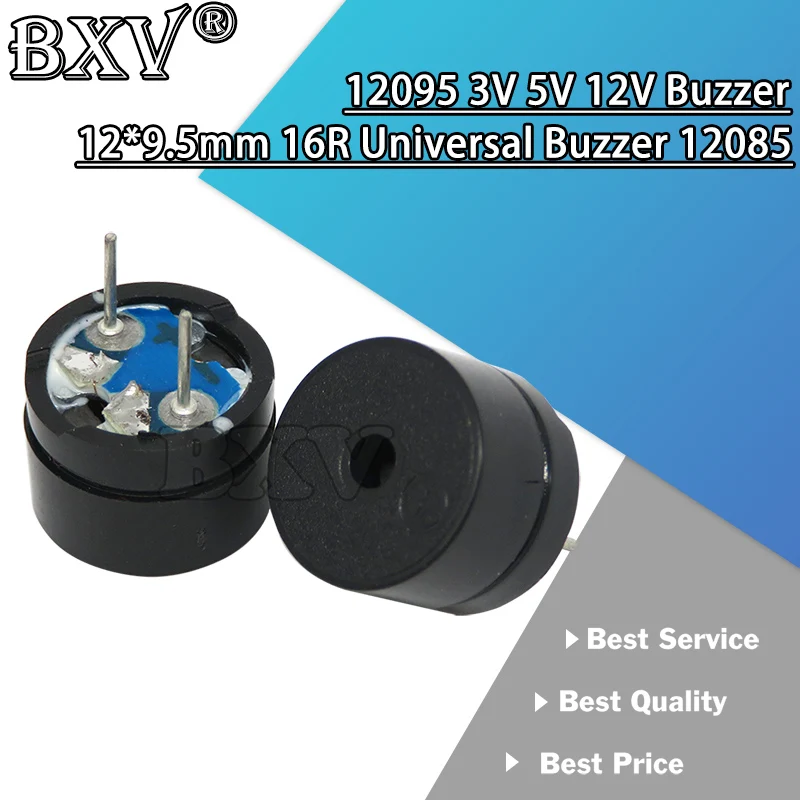 10PCS 12095 3V 5V 12V Buzzer Magnetic Long Continous Beep Tone 12*9.5mm 16R Universal Buzzer 12085 New