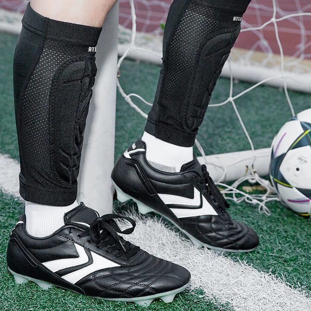 Anti-kollision Fußball Fußball Schienbeinschutz Kinder Erwachsene Basketball Waden Unterstützung Kompression Muskel Socken Laufen Bein Hülse Wärmer – Detail 11