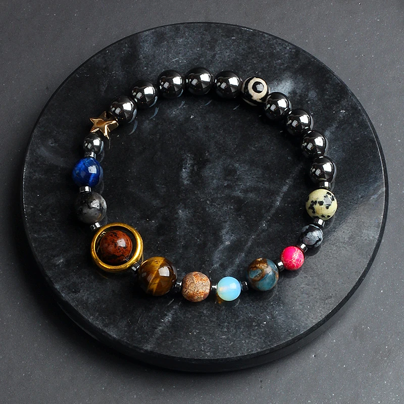 12 bracciali Constellation Planet per le donne universo sistema solare otto pianeti bracciale uomo Galaxy Solar System coppia gioielli