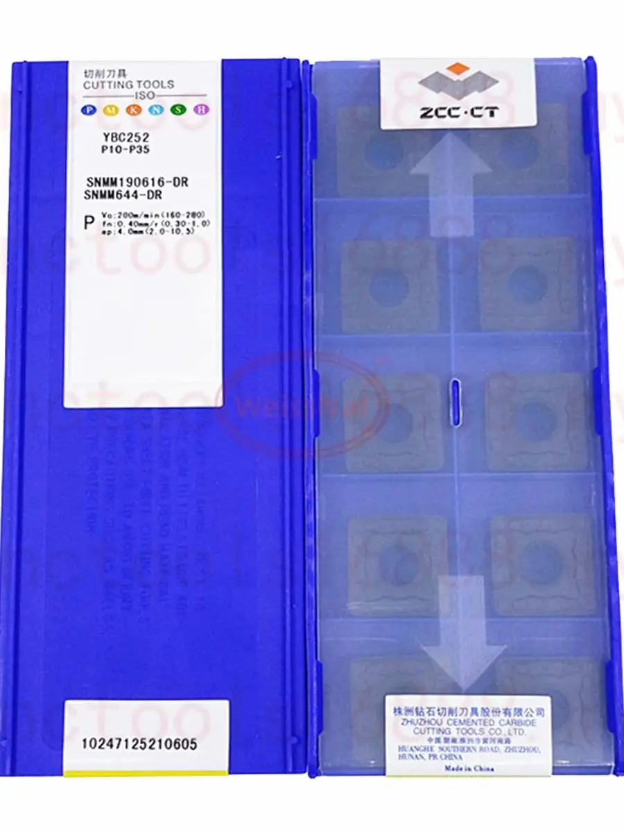 ZCC.CT SNMM190616 SNMM190624-DR YBC252 Inserção de carboneto SNMM Inserções