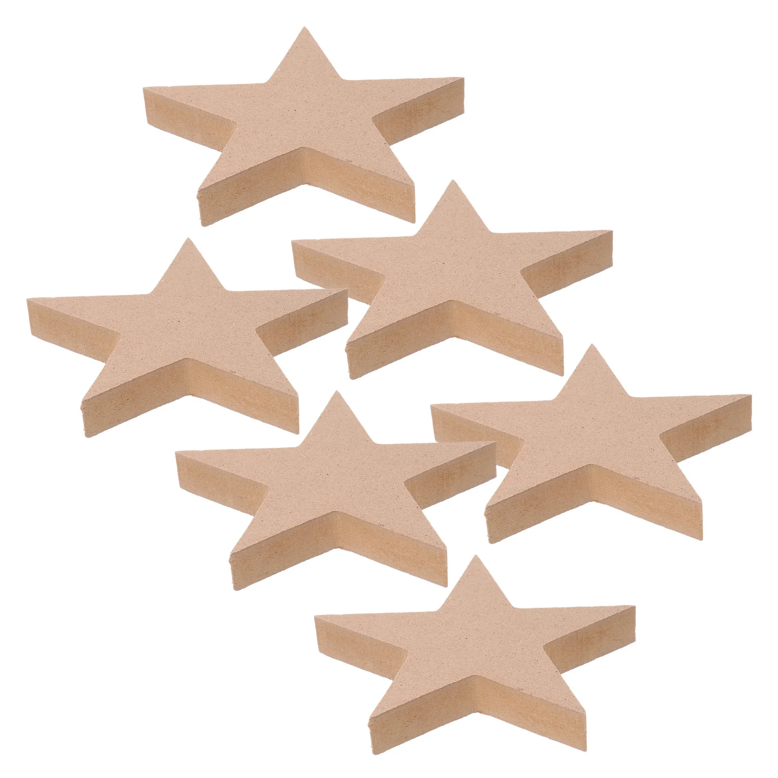 

6Pcs Wooden Stars Unfinished Blank Wood Stars Star Ornaments for Crafts Painting Party Decor Wooden Star Ornament