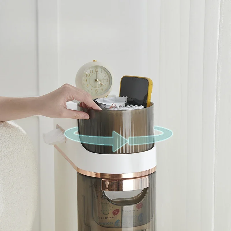 Narrow Toilet Storage Cabinet Household Kitchen Organizer with Drawers Multi-Layer Preservation Solution for MiscellaneousItems