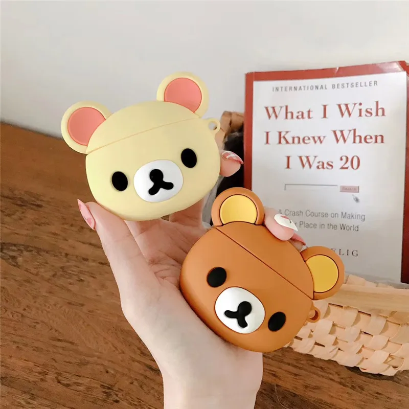 For Airpods Pro 2 Case,Rilakkuma Bear For Airpods Pro Case,Silicone Protective Earphone Cover For Airpods 1/2/3 Case Lovers