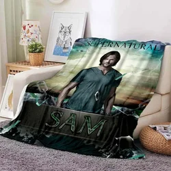 Movie supernatural - evil power printed blanket, flannel office home air conditioning blanket, multifunctional blanket