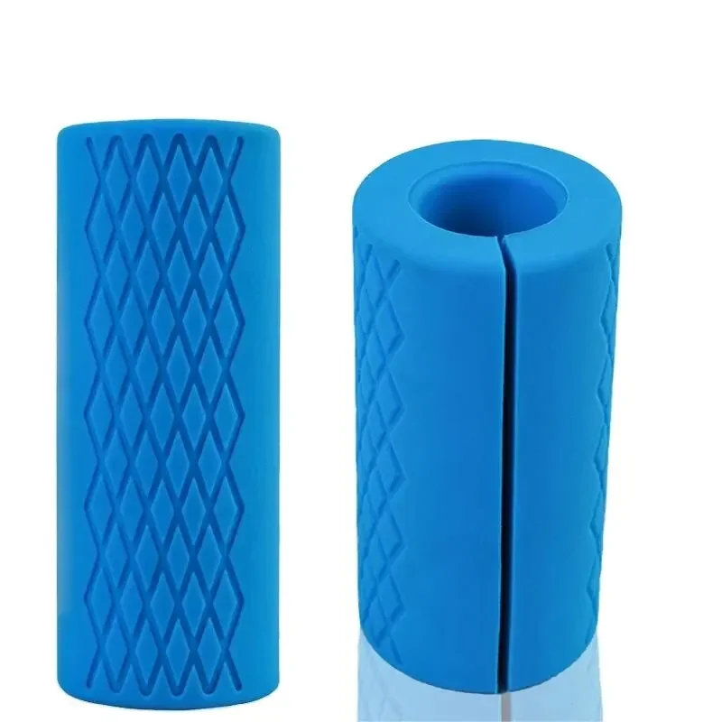 Dumbbell Thick Bar Handles Pull Up Weightlifting Support Silicon Anti-Slip Protect Pad Body Building Fitness Equipment