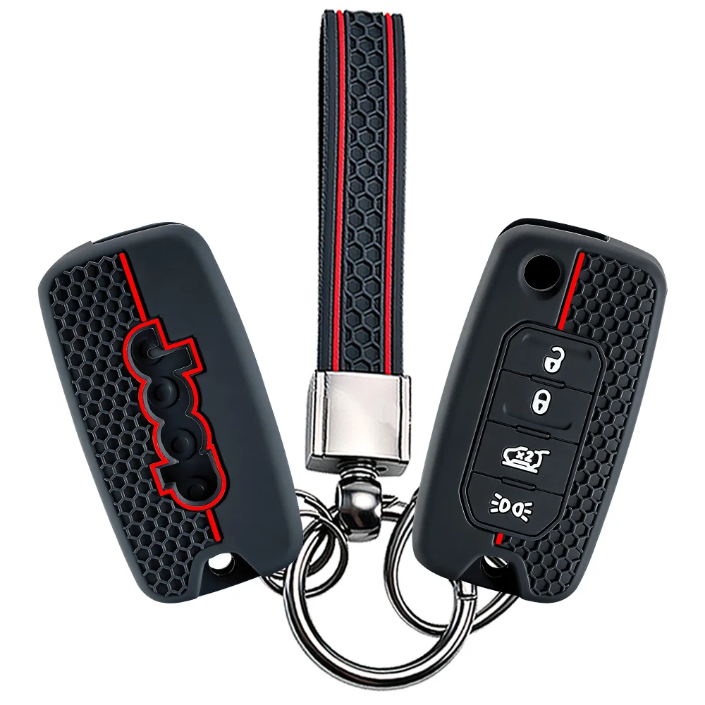 Car Remote Silicone Key Case Fob for Jeep Cherokee Compass S Renegade Grand Commander for Dodge Journey Challenger Jcuv Charger