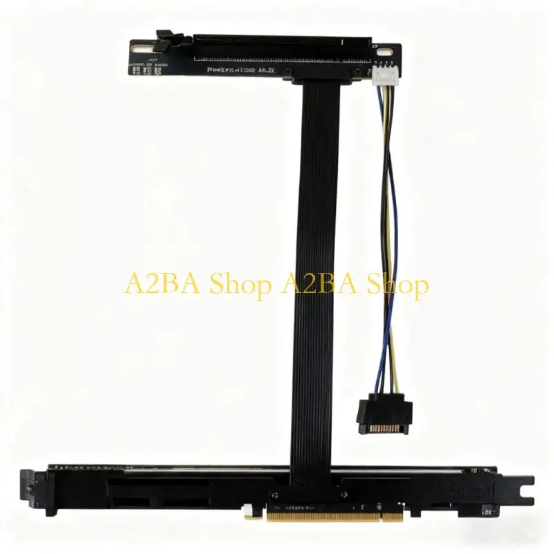 A2BA M.2 NVMe to PCIe X16 Turn Right Flexible Jumper Graphics Card Extension