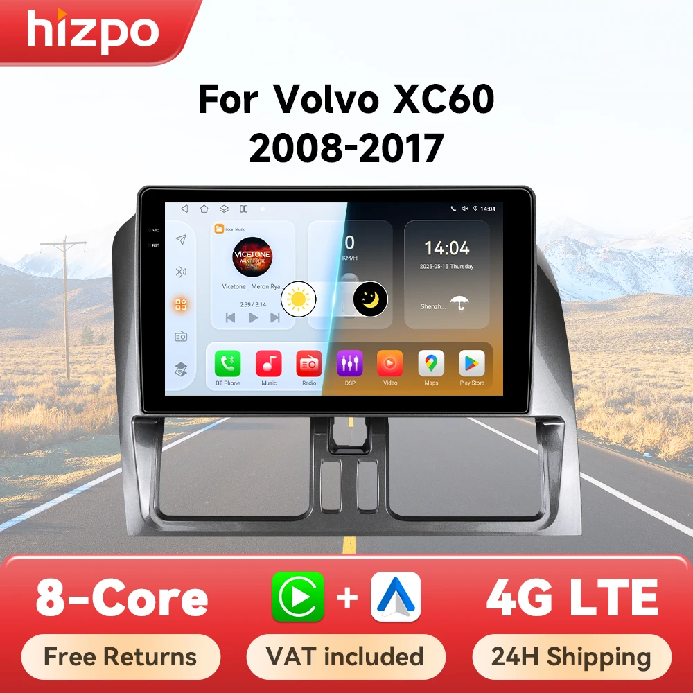Hizpo Auto Intelligente Systeme Radio Für Volvo XC60 que 1 2008 - 2017 CarPlay Android Auto GPS Navigation Wifi Keine 2 din 2din DVD